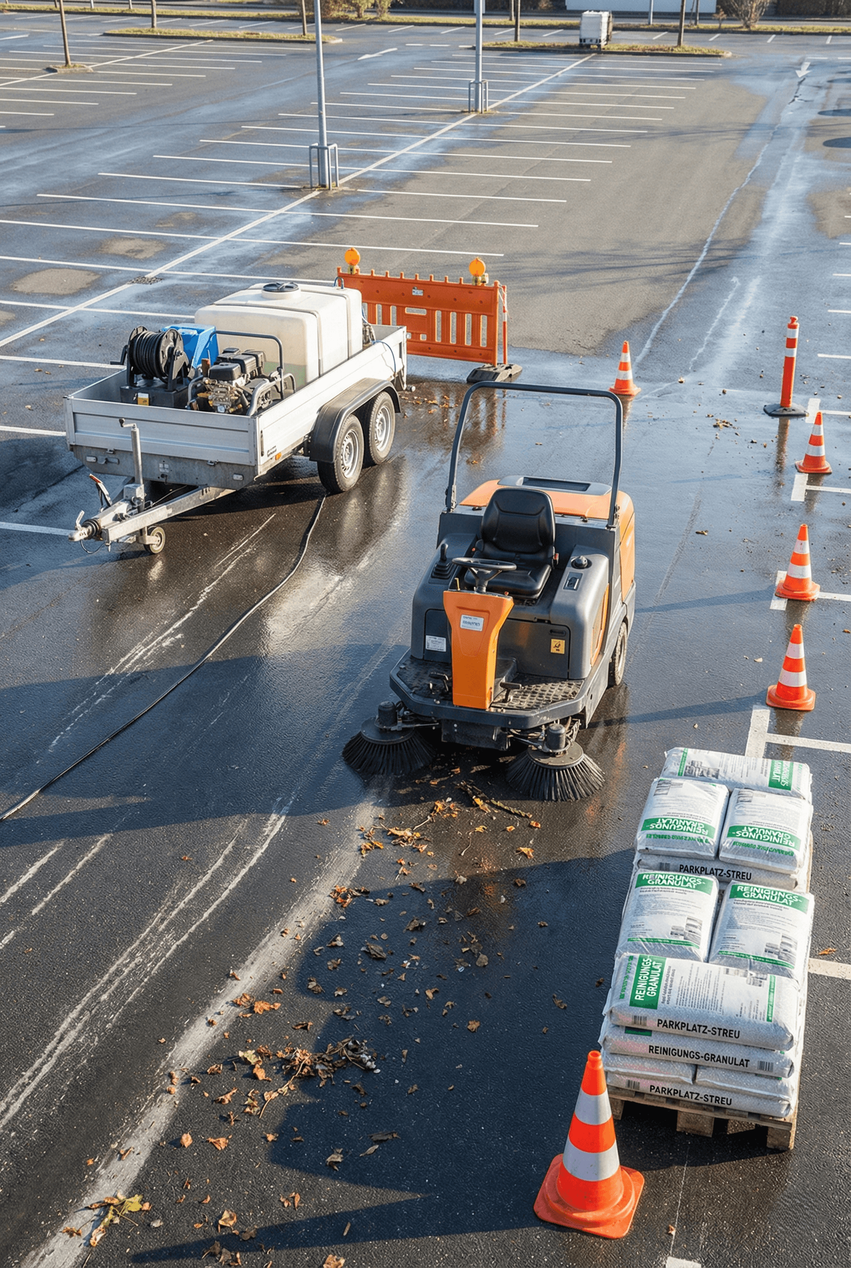 Professionelle Parkplatzpflege